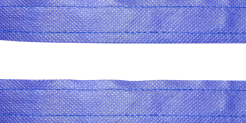 Realistic Blue Fabric Linen Texture Isolated on Transparent Background for Creative Project or Design.