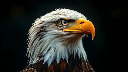 Obraz premium Close-up portrait of an eagle's head.