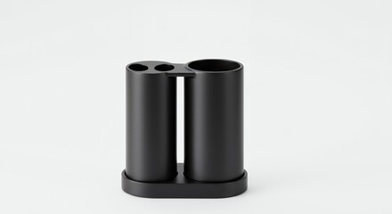 Black modern toothbrush holder design