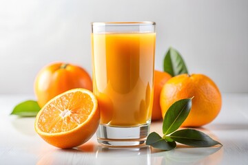Orange juice and fruits 