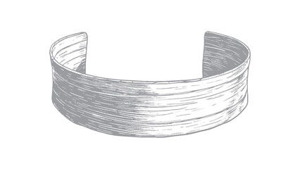 Hand-drawn cuff bracelet illustration