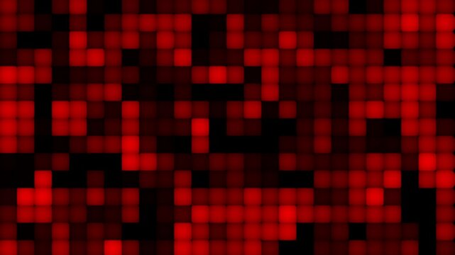 Abstract gradient black and red grid of LED lights background. Suitable for graphic design, marketing materials, or contemporary art projects.