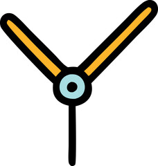 Clock hands suitable for business websites, time management concepts, marketing materials, or officethemed designs. Classic and elegant.