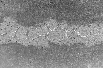 Textured Concrete Surface with Dried Residue, Moss Crust, and Fine Cracks