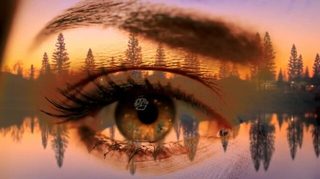 eye in the sunset