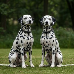 Dalmatian dog on Isolated transparent background