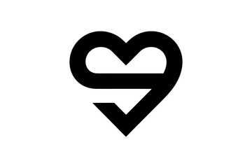 Heart vector logo design love symbol graphic icon
