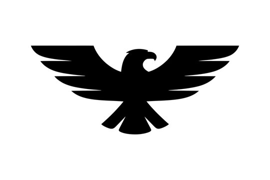 Eagle logo design simple black bird vector graphic