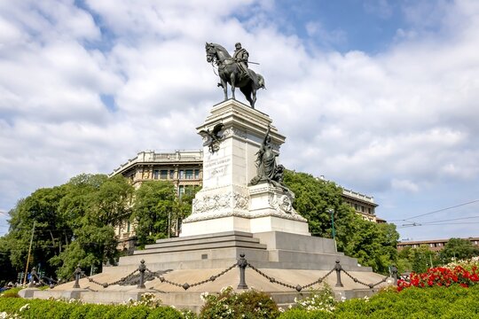 Monument to Giuseppe Garibaldi (circa 1895) by  Ettore Ximenes, Milan, Italy