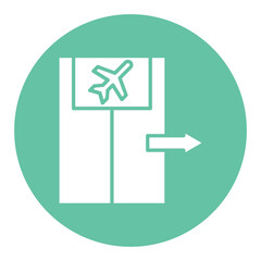 Obraz premium Exit Door Icon