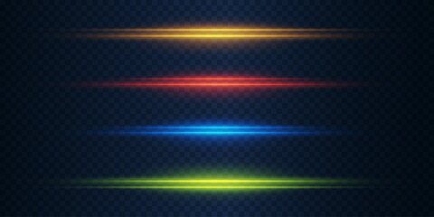 Glowing light neon lines. Futuristic energy flash effect.