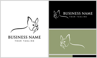 French Bulldog Logo Design Variations.