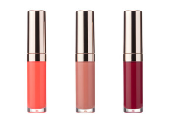 lip gloss tubes, isolated on white or transparent background. PNG