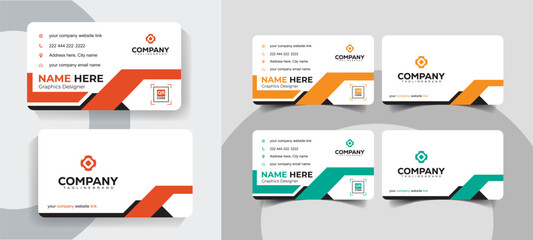 Professional Business Card Template for Corporate Identity and Creative Branding. Professional and creative business card template for personal identity.