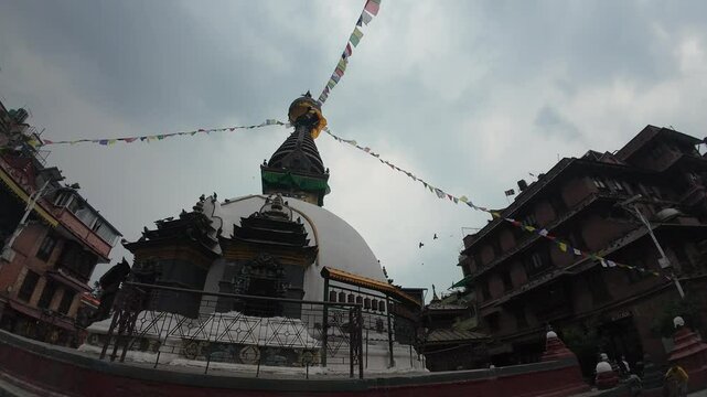 Kaathe Swayambhu Shree Gha Chaitya miniature replica of Swayambhunath, Ptan, Kathmandu, Nepal, Asia 