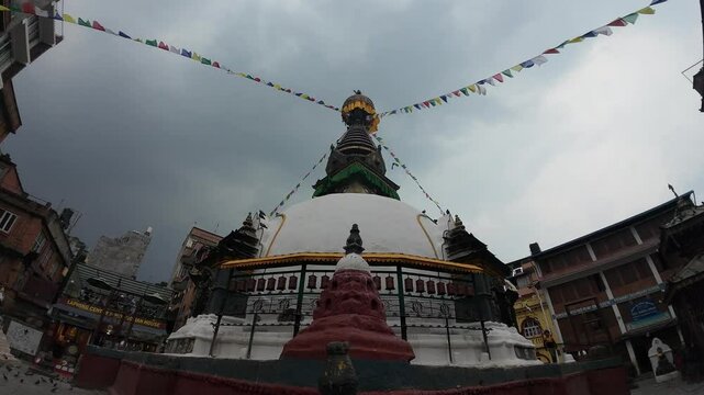 Kaathe Swayambhu Shree Gha Chaitya miniature replica of Swayambhunath, Ptan, Kathmandu, Nepal, Asia 