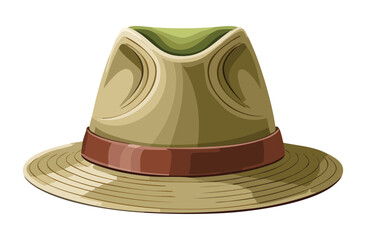 Casual Khaki Fedora Hat Outdoor Style