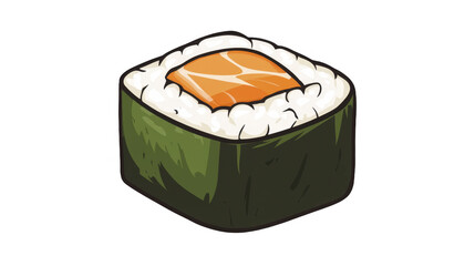 Vibrant sushi roll with salmon filling on a transparent background, PNG image, PNG file.