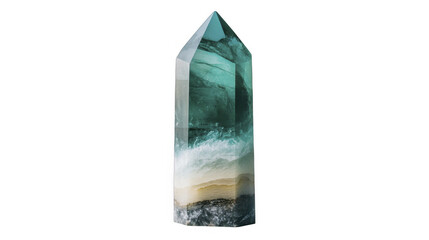 Towering Fluorite Crystal Point on a transparent background, PNG image, PNG file.