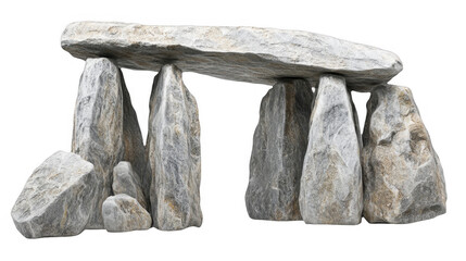 Stonehenge like stone formation on a transparent background, PNG image, PNG file.