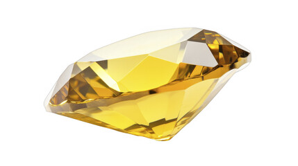 Shiny golden gemstone on a transparent background, PNG image, PNG file