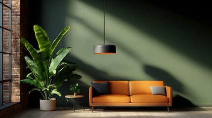 A rustic and inviting farmhouse style living area with industrial and vintage inspired furnishings