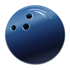 Solid Blue Bowling Ball Minimalist View
