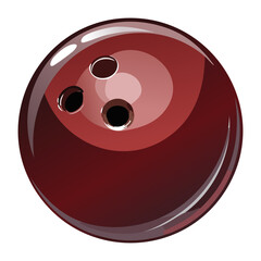 Deep Reddish-Brown Bowling Ball