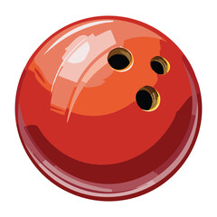 Shiny Orange-Brown Bowling Ball Abstract Art