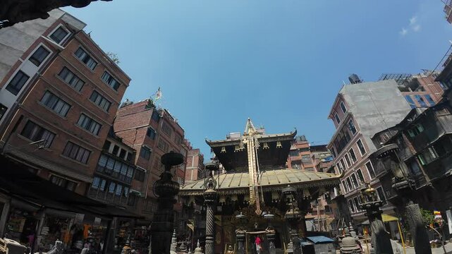 Historic Jaya Bageshwari Temple Surrounded by Urban Landscape in Kathmandu