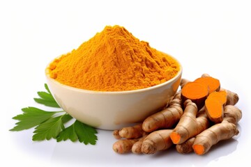 Culinary uses of turmeric powder kitchen food photography bright background close-up health benefits