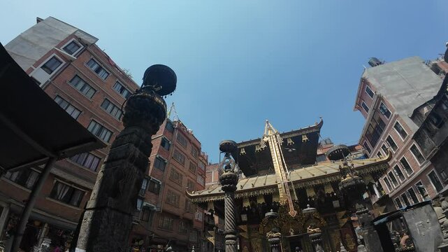 Historic Jaya Bageshwari Temple Surrounded by Urban Landscape in Kathmandu