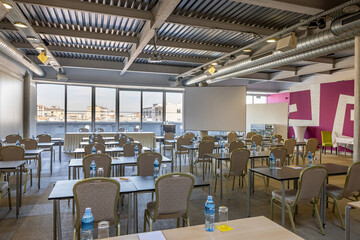 Interior of a conference room in a hotel