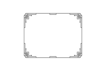 png modern frame with old antique filigree style gold ornament decorative template vector insignia art deco label premium border striped artistic 20s wedding elegance element creative beauty

