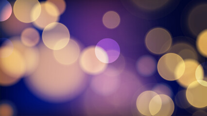Festive bokeh lights. Abstract light effect. Blurred circle shapes. Vector illustration.