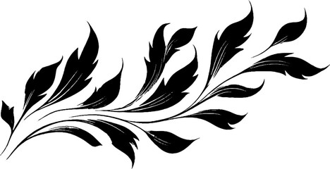 Obraz premium Elegant botanical design featuring graceful curved lines for decorative artwork