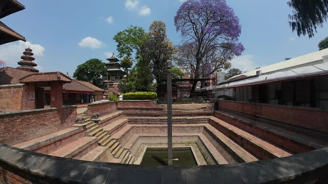 The Royal Bath stepwell (Naga Pokhari), Bhaktapur, Nepal 