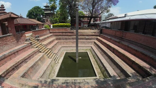 The Royal Bath stepwell (Naga Pokhari), Bhaktapur, Nepal 