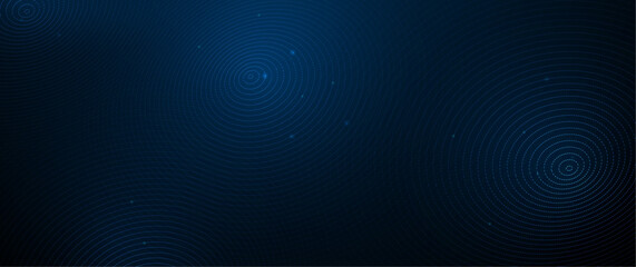 Illustration vector abstract wave, flow line, motion pattern and particle dot on dark blue background. Modern futuristic, big data design for background. Digital datum, high tech, technology concept