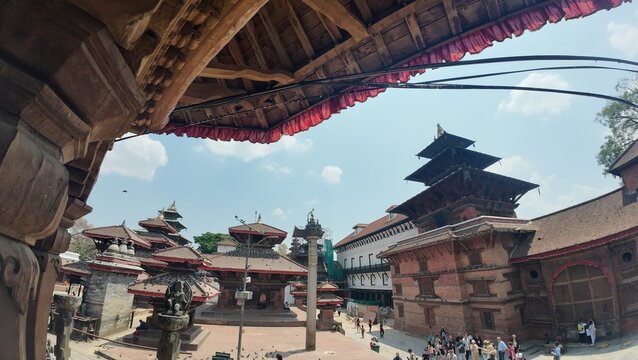 Hanuman Dhoka Durbar Square, a UNESCO World Heritage Site, also known as Basantapur Durbar Square, Kathmandu, Nepal 