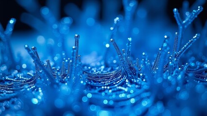 Technological blue crystal image