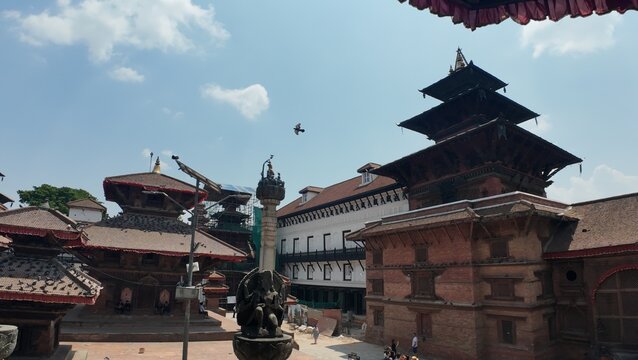 Hanuman Dhoka Durbar Square, a UNESCO World Heritage Site, also known as Basantapur Durbar Square, Kathmandu, Nepal 