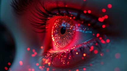 Technology oriented red eye image