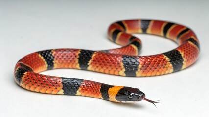 Naklejka premium False coral snake on studio background