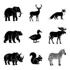 Naklejka premium Black cat silhouette isolated on transparent background isolated on transparent background