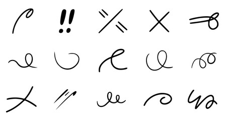 Hand drawn scribble and doodle elements collection