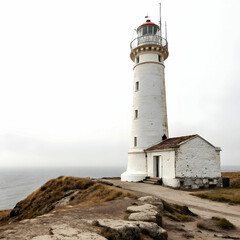 lighthouse on the coast of maine