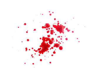 blood splatter on transparent background