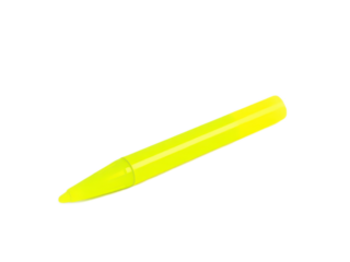 Bright Yellow Highlighter Pen Isolated on White Background