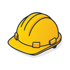 yellow helmet isolated on white